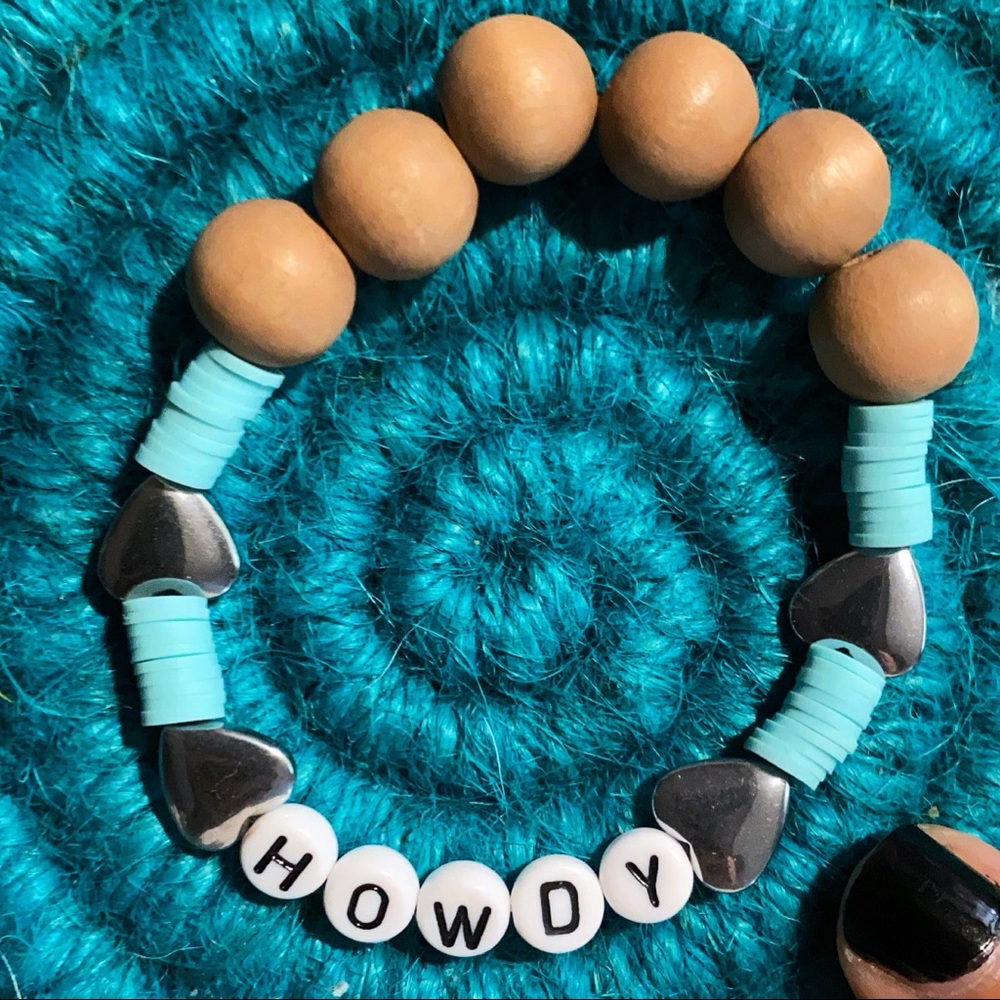 SOLD Howdy cowgirl bead bracelet